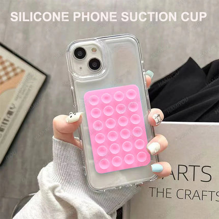 Silicone Suction Phone Holder Adhesive Suction Cup Wall Cupping Phone Pack Single-Sided Case Mount for TikTok Videos Selfies
