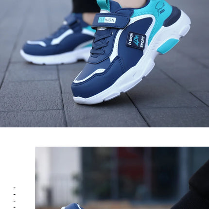 New Children's Leather Casual Shoes For Boy Girls Sneakers Breathable Kids School Walking Non-slip Sport Running Shoes Outdoor