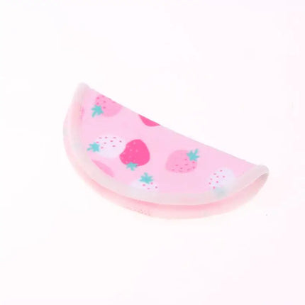 〔HBA16〕 10 Pcs Makeup Remover Pads Washable Double-Layer Strawberry Print Cleaning Cotton Reusable Facial Make Up Removal Pads