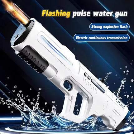 New Pulse Electric Water Gun Continuous Shooting Laser Children's Toy Gun Large Capacity Automatic Water Absorption Summer Toy