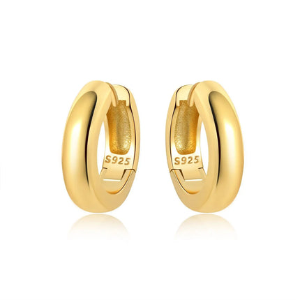Original 2026 S925 Sterling Silver Zircon 18K Gold Lining Vintage Hoop Earrings for Women Birthday Party Wedding Gift Jewellery