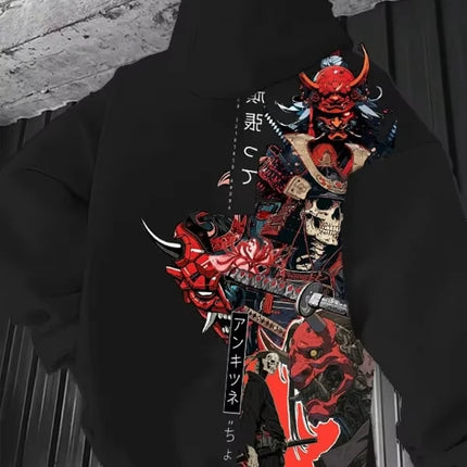 Japanese Anime 3d Print Hoodie Men Women Fashion Sexy Samurai Tracksuit Casual Hoodie Sweatshirt Autumn Winter Clothes Y2k Coat