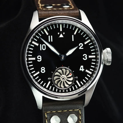 Hruodland 2026 new retro pilot 43MM men's manual mechanical watch ST3620 sapphire waterproof 10Bar BGW-9 reloj hombre