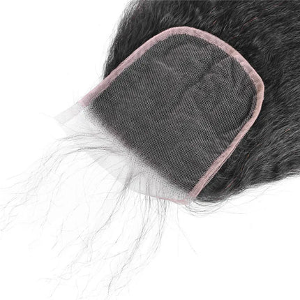 Kinky Straight Lace Closure Human Hair 2x6 4x4 5x5 HD Lace Closure Yaki Straight 13x4 13x6 Full Lace Frontal with 360 Lace