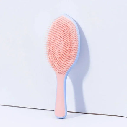 1pcs leaf shaped fine toothed comb hair brush, fluffy skull top non knotted air cushion comb,Special for real hair wigs