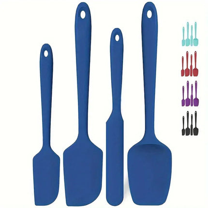 4-Piece Heat-Resistant Silicone Spatula Set - Kitchen Baking Utensils with Cream Scraper for Cooking Mixing  Safe Tools