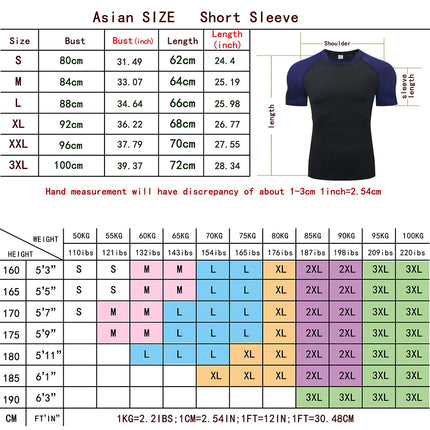 Men's T-Shirt Running Sport T Shirt Men Compression Top Tee Fitness Quick Dry Tight Training Gym Sport Running Shirts Men Jersey
