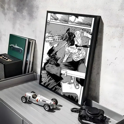 Classic Anime C_Chainsaw M_Man Poster Decorative Wall Art Stickers Mural Photo Print for Home Living Room Hallway Decor