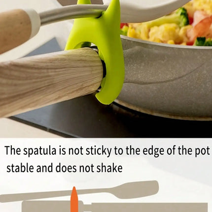 Silicone Kitchen Utensils - Anti-Spill Ladle And Pot Lid Holder, Size: 1.69in*2.44in, Random Silicone Color, Multifunctional Spatula Holder, Suitable For Home And Kitchen Restaurant Use