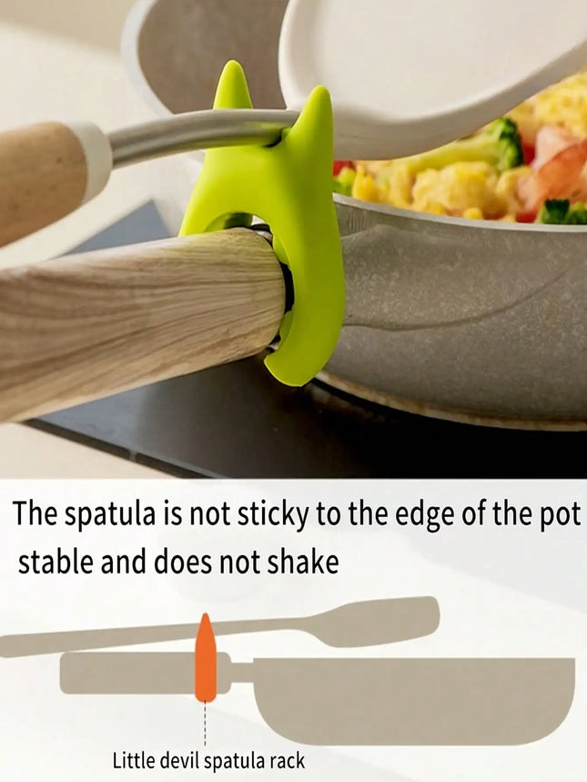 Silicone Kitchen Utensils - Anti-Spill Ladle And Pot Lid Holder, Size: 1.69in*2.44in, Random Silicone Color, Multifunctional Spatula Holder, Suitable For Home And Kitchen Restaurant Use