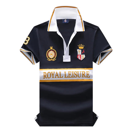 New men's polo shirt Europe America Royal leisure advanced pure cotton high-end embroidery luxury refined top original design