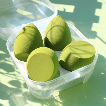4pcs Makeup Sponge Cosmetic Puff Dry and Wet Combined Cosmetic Egg Women Foundation Powder Puff Bevel Cut Makeup Sponges