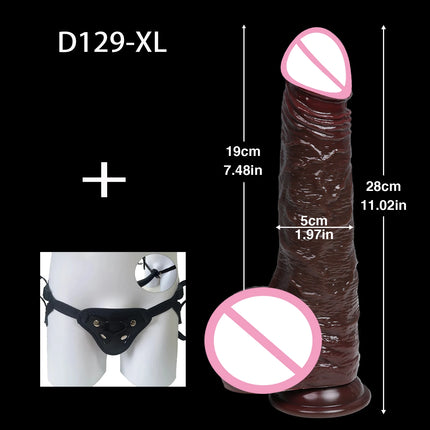 Realistic Dildo for Women Gay Skin Sliding Foreskin sexmachine Dick Anal Masturbators Strapon Big Penis Dildos Adult Sex Toys 18