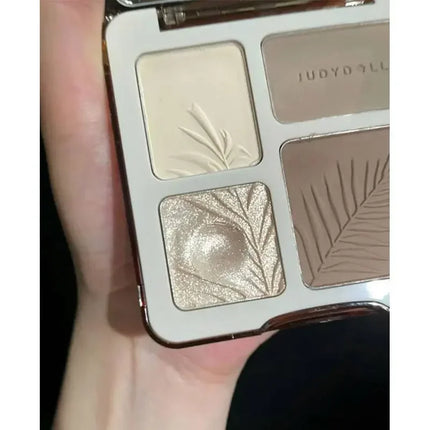 Judydoll Facial Highlighter Makeup Palette Matte Shadow Shimmer Nose Natural Long Lasting Contour Cosmetics Makeup