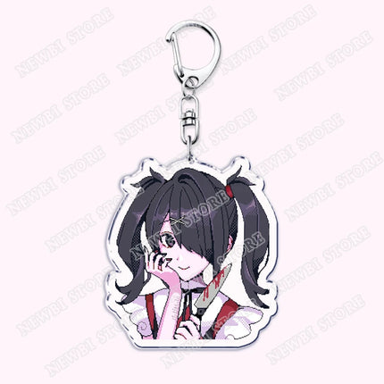 Video Game Ame Chan Keychains for Women Accessories Needy Streamer Emoji Cat Overload Girl Overdose Keyring Fans Friends Gifts