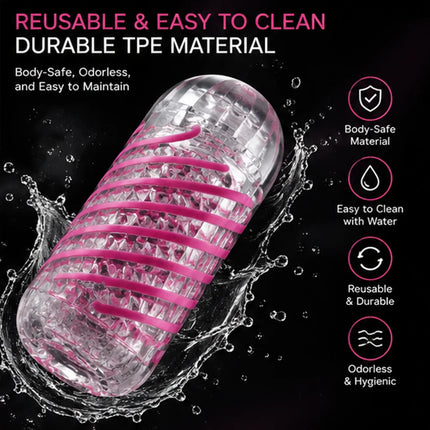 TENGA Premium TPE Male Masturbator Sex Toys for Men Spiral Motion Reusable Sleeve Stroker Device Made in Japan