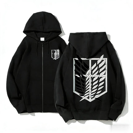 Attack on Titan Anime Hoodie Zip Up Sweatshirt Men Women 2026 New Loose Casual Streetwear Cosplay Jacket Pullover Long Sleeve