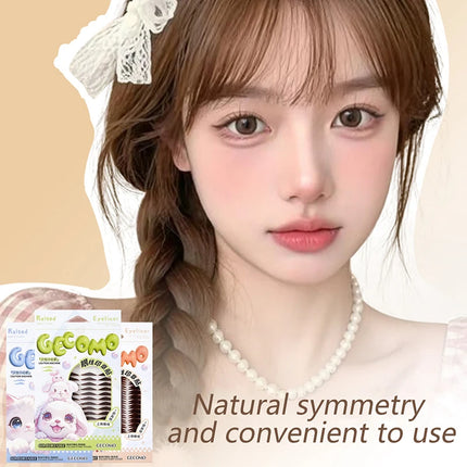 GECOMO Eyeliner Stamp Sticker Waterproof Brown Korean-style Natural Eye Makeup Novice Use Simple Symmetry Eyeliner Seal Stick