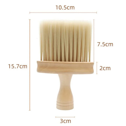 Professional Wooden Hair Cutting Brush - Soft Bristles for Barber & Salon Use