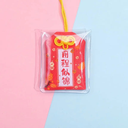Small Blessing Japanese Prayer Lucky Charm Fortune Omamori Pray Chinese Pendant Beauty Success Couple Keychain Friend Kid Gift
