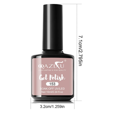 6Pcs 10ml Gel Nail Polish Set Milk Tea Color Gel Varnish Nail Kit, Soak Off UV/LED Gel Polish For Home Salon Nail Art DIY