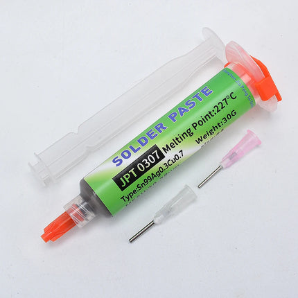 Lead Free High-Temperature Solder Paste Sn99 Ag0.3 Cu0.7 Needle Tube, Mobile Phone USB Socket Repair, LED Soldering