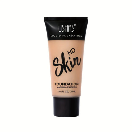 USHAS Concealer Matte Liquid Foundation Brightening Long-lasting Moisturizing Oil Control Waterproof Skin Natural