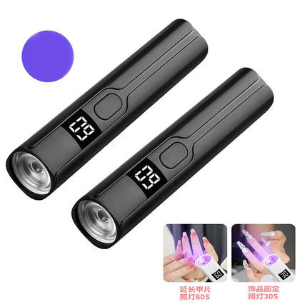 365nm UV LED Flashlight USB Rechargeable Lantern Mini Portable Nail Lamp Money Detector Lamp Urine Stains Detector Light