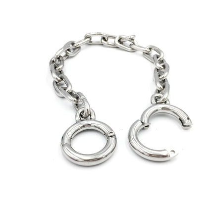Latest Stainless Steel Bondage Toe Cuff Fetter Shackles Restraint Chain Locking Adult BDSM Sex Toy For Male Female