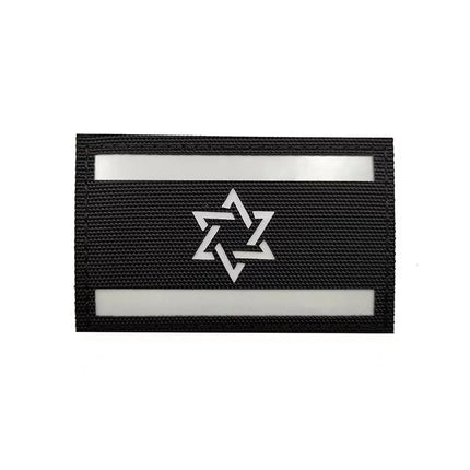 Israeli National Flag Reflective Patches Embroideried Military Uniform Armband Tactical Morale Embroidery Badge Israel Patches