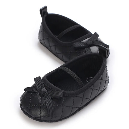 Newborn Baby Mary Jane Ballet Flat Shoes Classic Fashion Non-Slip Bow Baby Shoes Soft Sole Preschool Walking Footwear