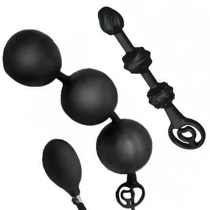 three-ball inflatable anal suppositories, posterior court anal suppositories, female sex toys, prostate massage, adult sex toys