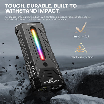 5200LMS Innovative Multi-functional Portable LED Flashlight with Magnetic Torch, Perfect for Hiking Camping Adventures