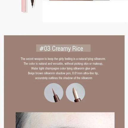 Double Head Eyeliner Pen Very Fine Tip Lying Silkworm Eye Brightening Waterproof And Durable Not Easy To Halo Dye Natural Makeup