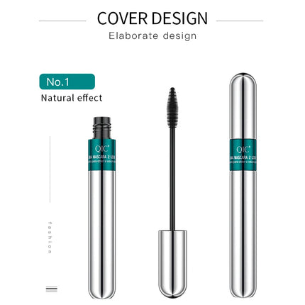 2in1 Double Ended 4D Silk Fiber Mascara Waterproof Volumizing Curling Silver Tube Eyelash Enhancer For Long Lasting Lashes