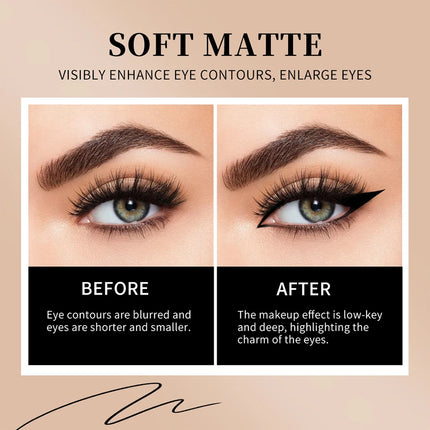Waterproof Eyeliner Pen Matte Liquid Eyeliner 17H Long Wear Sweat Proof Smudgeproof Stain-free Ultra-fine Liquid Cosmetics
