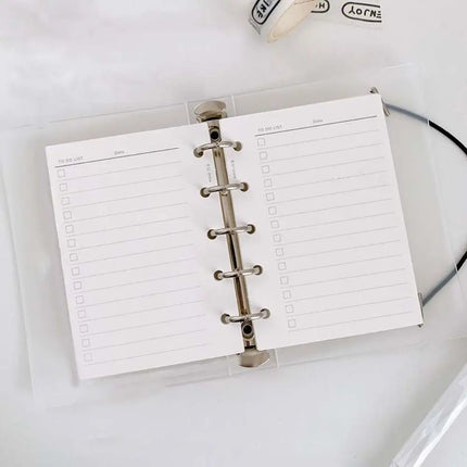 50Sheets M5 A8 Loose-Leaf Notebook Refill Paper 5-hole Line Grid Inner Refill Binder Paper Pages Daily Monthly Weekly Agenda