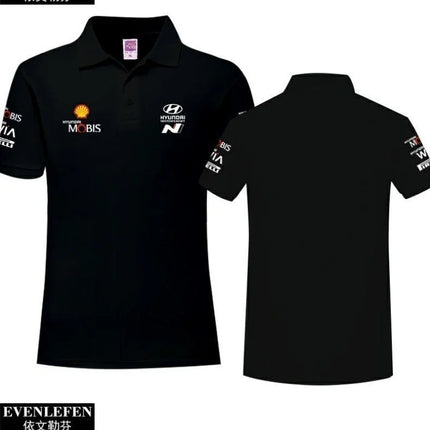 Summer Short Sleeved Polo Shirt Casual Men's Printed Fashionable Top For Hyundai I20 I30 Elantra Kona Sonata N Line Performance