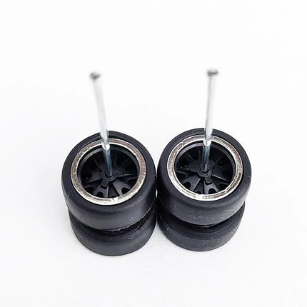 1/64 Mini Car Wheels 11mm Tires Tyres 1:64 Model Cars Rims Mirror Disc Claw Shape For Hot Wheel/Matchbox/Domeka