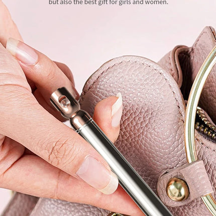 Necklace Bullet Vibrators Rechargeable Portable Stainless Steel Sliver Vibrating Pendant Massager Discreet Sex Toys For Women