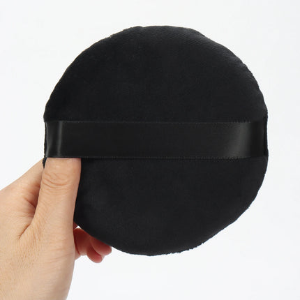 125mm圆形 Cotton Velvet Powder Puff Large Loose Powder Puff Makeup Artist Powder Puff Round Cotton Ribbon Hook Hand Glove Puff