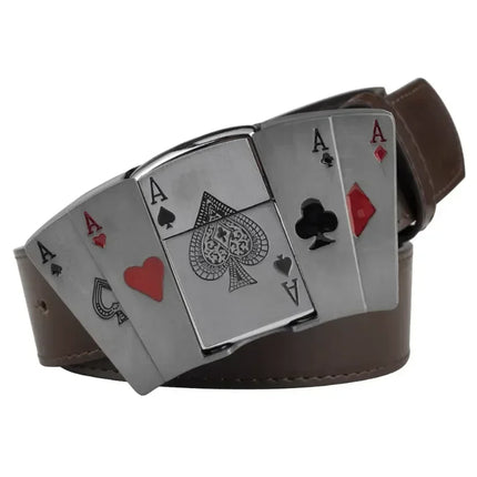 Creative Men's Belt Lighter Metal Belt Buckle Small Tool Cigarette Accessories Personalized Fashion Smoking Gift