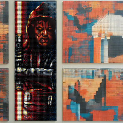 31200 MOC Darth Maul Classic Pixel Art Painting Building Blocks Set Mosaic Bricks Movie Toys Wall-mounted Best Birthday Gift