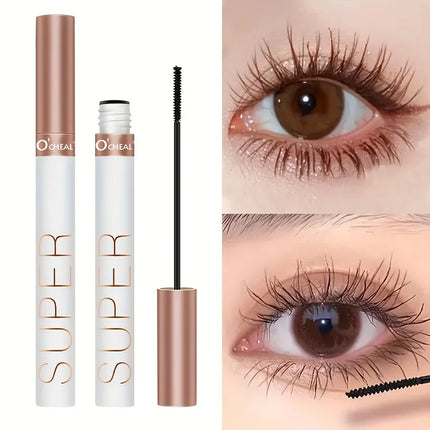 Micro-Fine Brush Mascara - Lengthening & Defining, Clump-Free, Waterproof, Smudge-Proof, Long-Lasting, Natural Volume