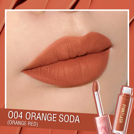PINKFLASH Lipgloss Matte Lipstick Soft Moisturizing Red Nude Pink Melting Lip Cream Waterproof Makeup Not Fade Lip Gloss Liptint