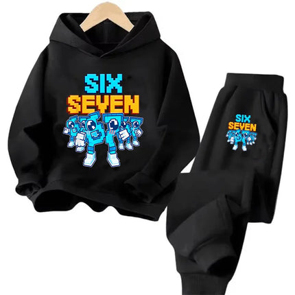Six Seven Print Kids Hoodies Sets Italian Brainrot Steal A BrainRot Trucksuit Children's 67 Korean Sweatshirt Girls Boys Clothes