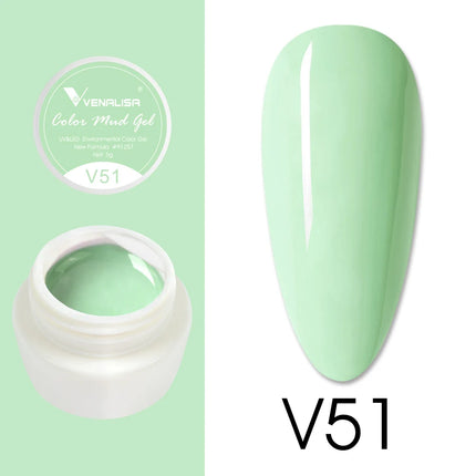 VENALISA Color Mud Gel Pure DIY Nail Art Design UV Gel Polish Professional Manicure Varnishes for Quality Artistry