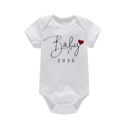 Baby Coming Soon 2026 Announcement Newborn Baby Bodysuit Romper Funny Boys Girls Outfits Body Pregnancy Reveal Clothes