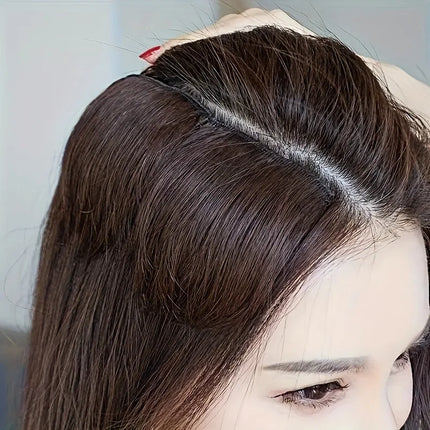Synthetic 10cm Clip In Hair Extensions Short Straight Topper Invisible Seamless Side Cover Hairpiece Natural Volume Easy Wear