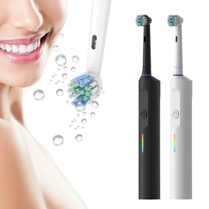 Electric Toothbrush Rotary Round Head Adult Soft Bristle Induction Automatic Men's And Women's Couples Set Compatible With Orab